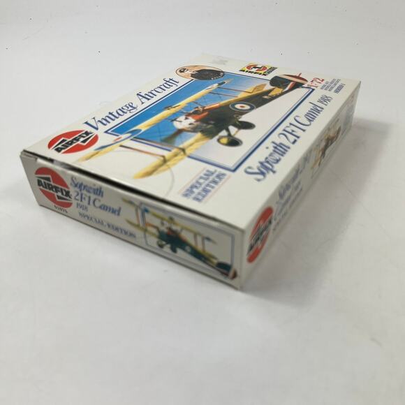 Airfix Sopwith 2F1 Camel 1918 1/72 Scale Model Kit Vtg Aircraft Series 1 Open - Picture 4 of 5